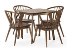 Mura Walnut Dining Table and 4 Chairs Set ZXYJ41192