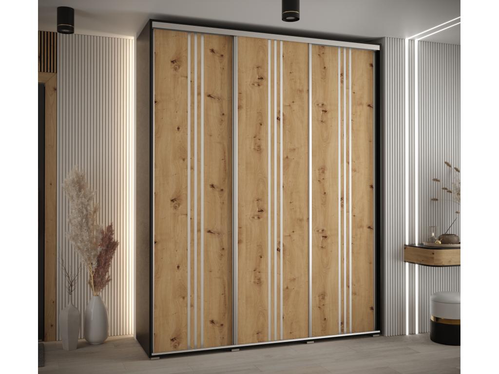 Zensova 6-Door Sliding Wardrobe 235.2/200/45 3 Doors Zensova/Zensova/Silver ZYNJ23250