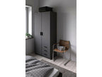 Zensova 2-Door Wardrobe, Bedroom Furniture, Walk-in Closet, Clothes Closet, 99x50 h200 cm, Grey XFCK27133