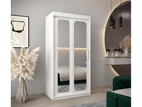 T3 Sliding Door Wardrobe 200/100/62 2 Doors White/White ELWG16323