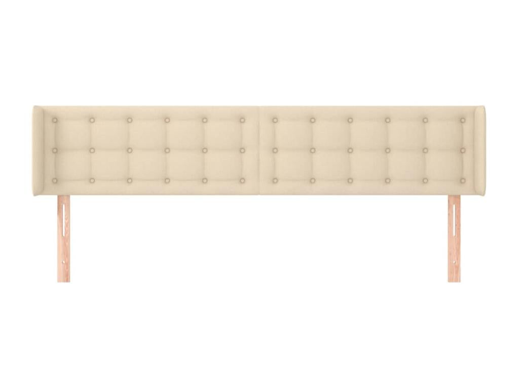 Headboard with wings, Cream, 203x16x78/88 cm, Fabric NKXM40622