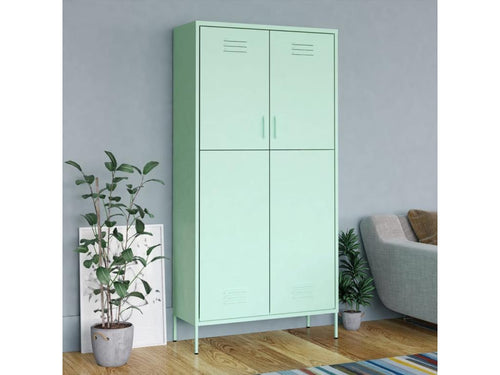 Mint Green Cabinet 90x50x180 Steel TCQQ93968