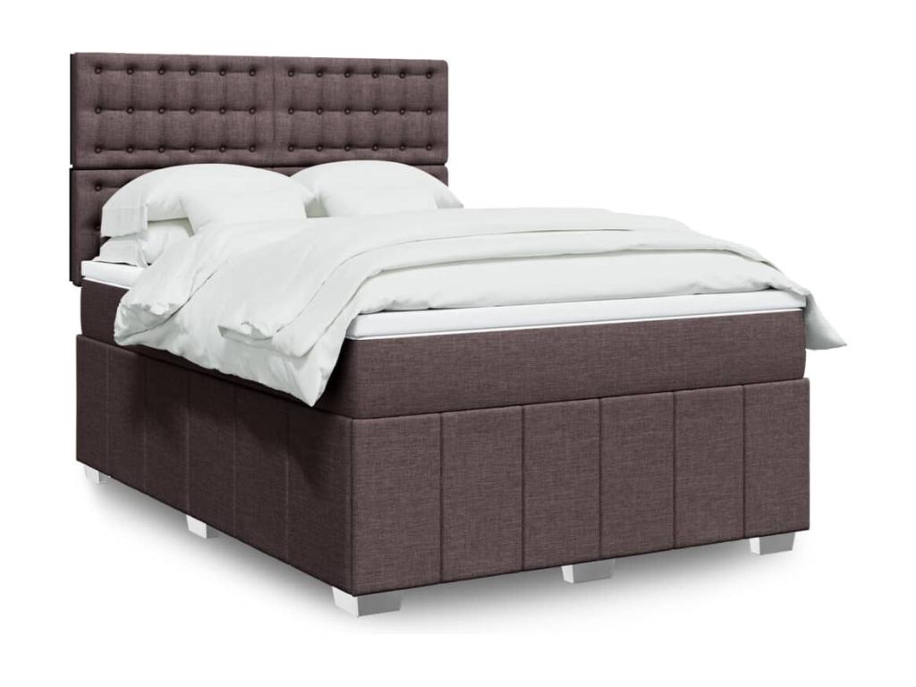 Zensova bed with mattress, dark brown, 140x200 cm, NFTW32642