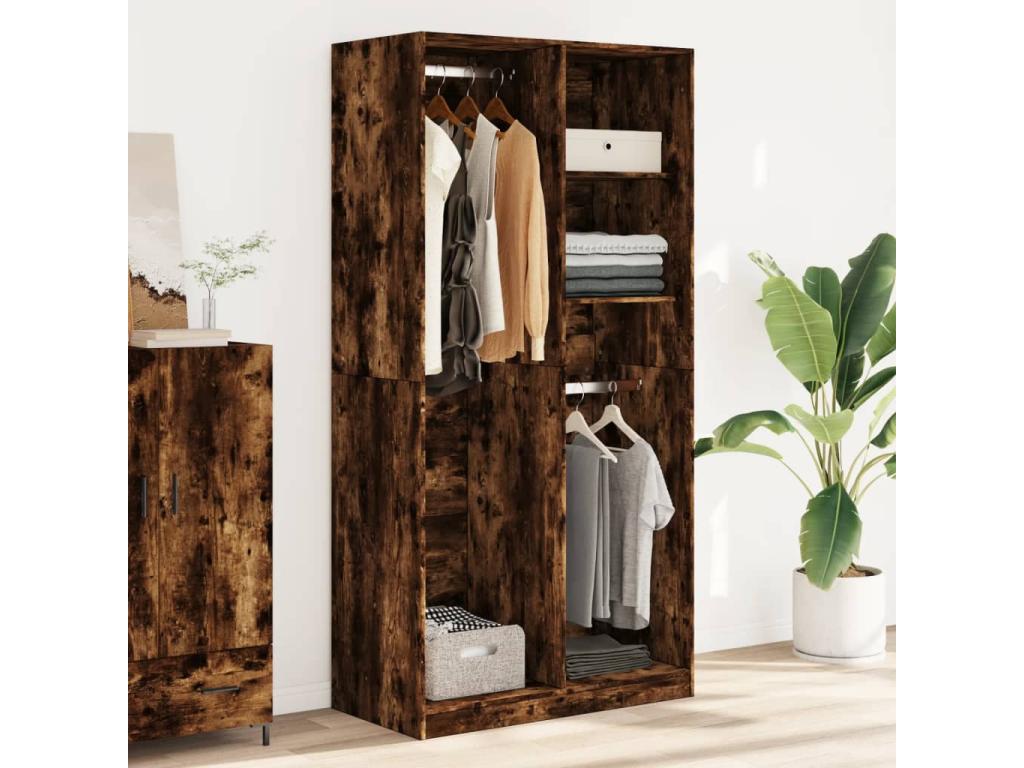 Wardrobe smoked oak 100x50x200 cm Zensovaing¨¦nierie UAXC39726