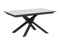 Ganty Extendable Table 90x160/220 cm White Ash with Anthracite Edge Band and Anthracite Frame JKTR85821