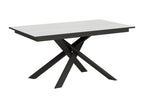 Ganty Extendable Table 90x160/220 cm White Ash with Anthracite Edge Band and Anthracite Frame JKTR85821