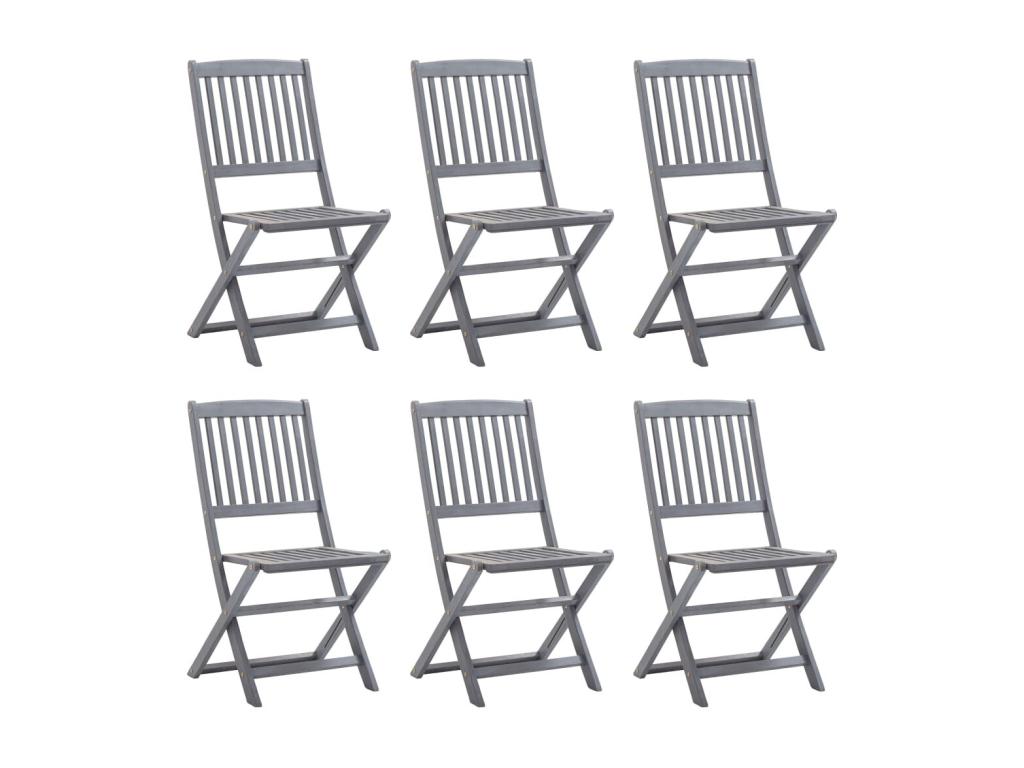 6-piece folding outdoor chairs with cushions Zensova WAKL70525