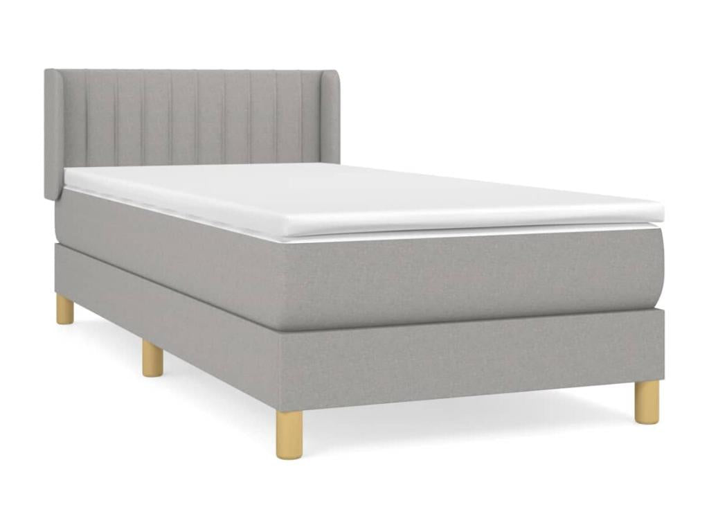 Zensova upholstered bed with light grey mattress 80x200 cm Zensova ONHH23694
