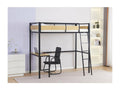 Loft bed with desk - 90x190 cm - Black KAOL96331