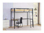 Loft bed with desk - 90x190 cm - Black KAOL96331