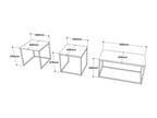 Coffee table, magazine rack for sofa, living room shelf, 190x50x48 cm, oak, HQVH20730