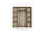 Zensova 4-door wardrobe, 160 cm, with internal hanging space, Zensova oak finish, Zensova VSQZ53261
