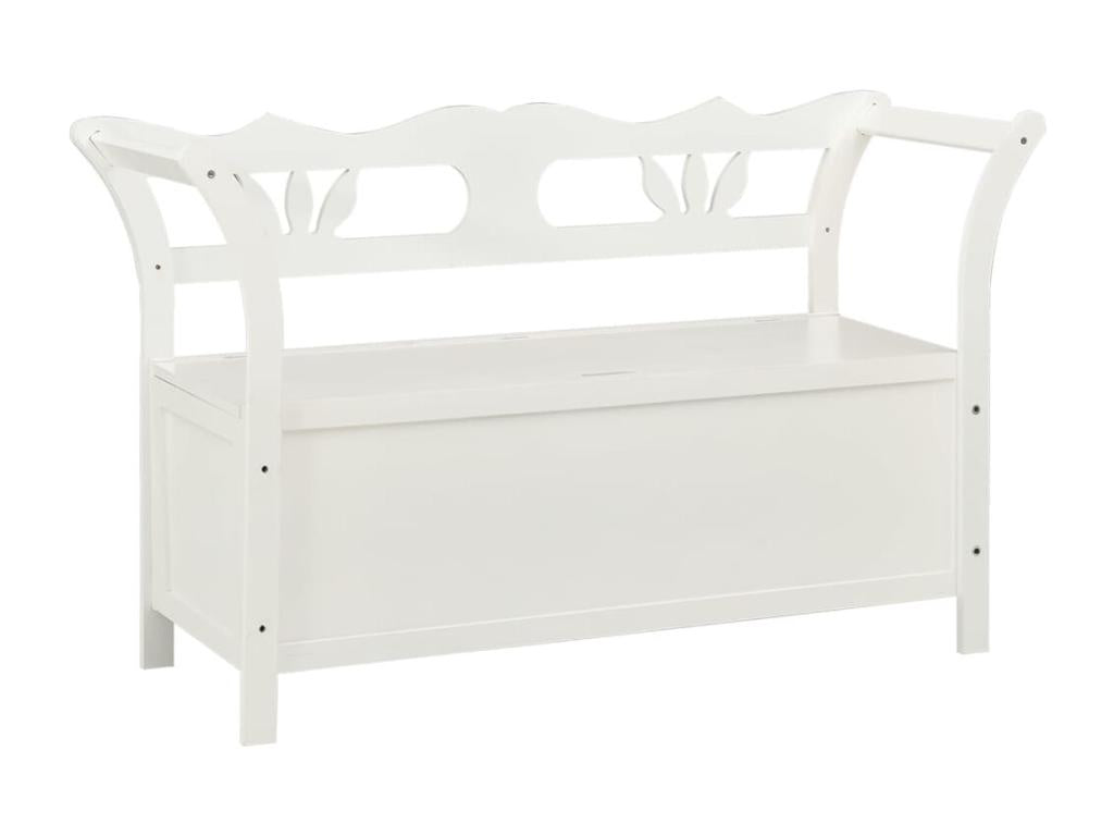 White Bench 107x45x75.5 cm Solid Fir Wood TMQB74771