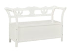 White Bench 107x45x75.5 cm Solid Fir Wood TMQB74771