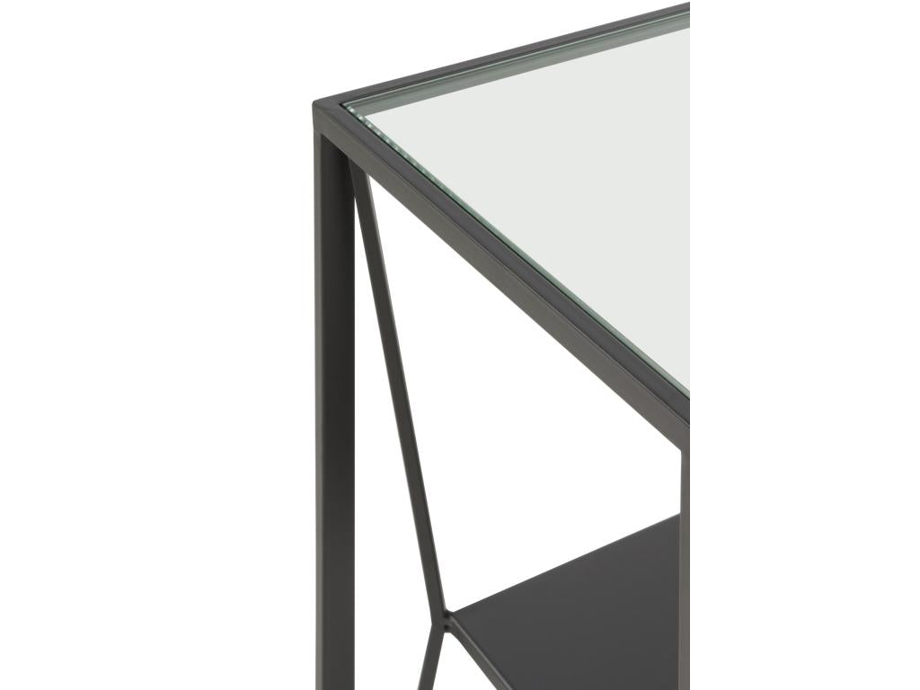 Zensova metal console with glass top QPQB10167