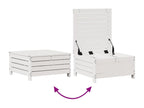 4-piece garden furniture set with cushions, white, solid pine wood WHIZ59166