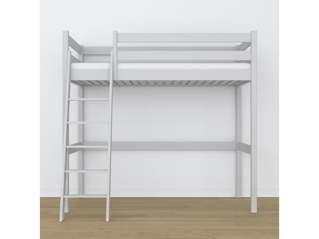 Wooden loft bed N03 Grey 100x200 TXGK96671