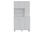 Zensova MT melamine cabinet with drawer on metal runners, 168.91 cm x 89.91 cm x 34.79 cm, White, YSZM60401