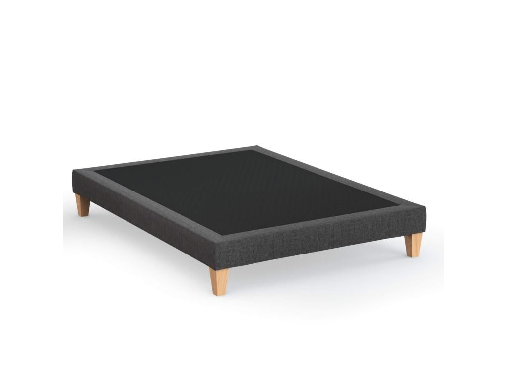 Upholstered bed base, deep grey - 140x210 MDQO36599