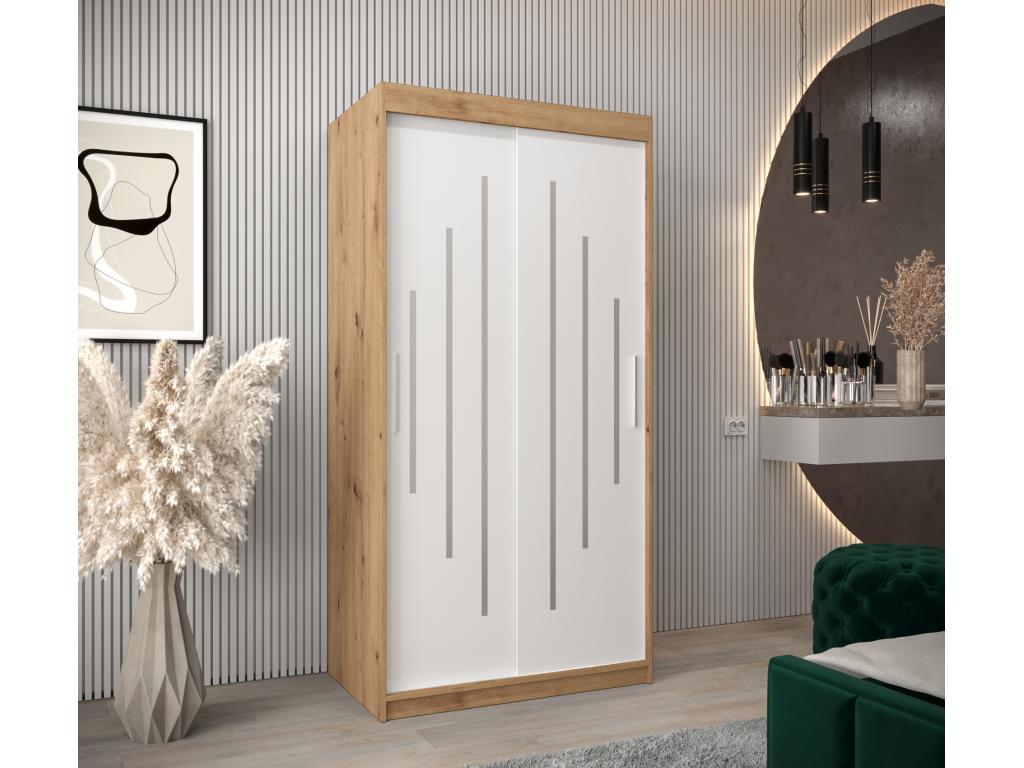 Lysvia Sliding Door Wardrobe 200/100/62 2 Doors Lysvia/White ZOSW63799