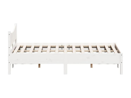 White bed frame 140x200 solid pine wood TGXR55321