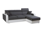 Convertible and reversible corner sofa L grey and white VTTF92076