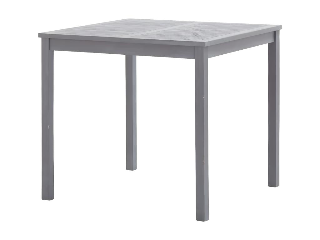 Garden table Grey 80x80x74 cm Zensova Solid wood VMTQ97920