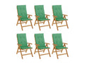 Reclining garden chairs and cushions, set of 6, teak wood OKPL35281