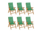 Reclining garden chairs and cushions, set of 6, teak wood OKPL35281