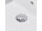 Lumenao 2pcs Sink Drain with Overflow Pop-Up Valve Sink Drain with Basket Strainer for Bathroom Chrome JEHE36616