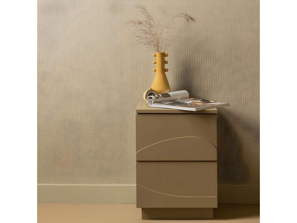 Elariva - 1-Door Wooden Bedside Table - Brown UKNJ96652