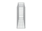 Arched gabion baskets, 11 pcs, 200x30x80-100, galvanized iron, FDOA85220