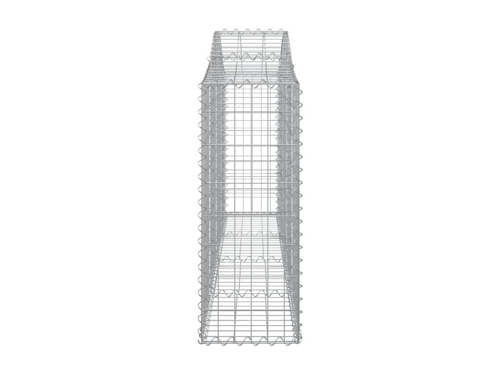 Arched gabion baskets, 11 pcs, 200x30x80-100, galvanized iron, FDOA85220
