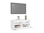 TV stand with Zensova LED white 80x35x40 cm PLRD15788