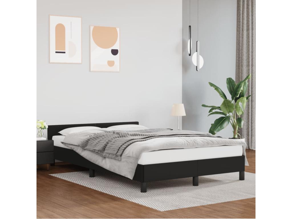 Bed frame with headboard Zensova 120x190 cm faux leather PRML05398