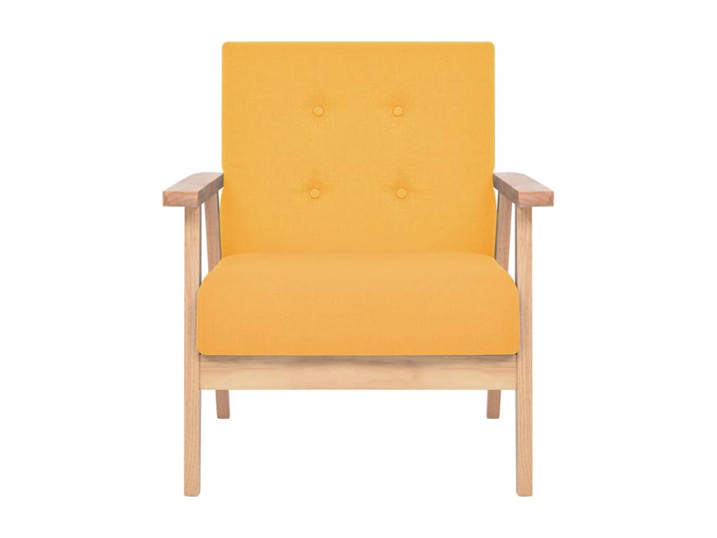 Yellow Fabric Armchair NHOL00319