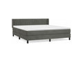 Bed base and mattress, Dark Grey 180x200 Velvet UOVI54058