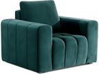 1 seater armchair in luxury green velvet fabric Elariva EMTT82661