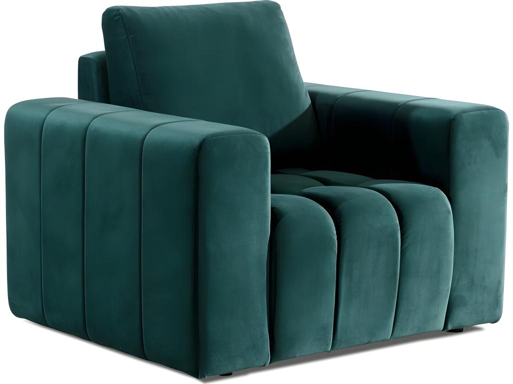 1 seater armchair in luxury green velvet fabric Elariva EMTT82661