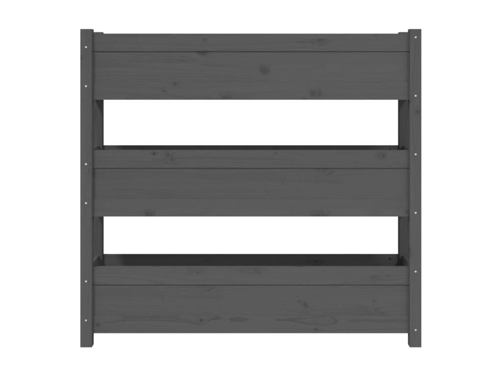 Grey Planter 112x25x104.5 cm Solid Pine Wood KFLM67233