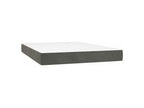 Zensova bed and mattress, dark grey, 140x190 cm, velvet, JYOF86918