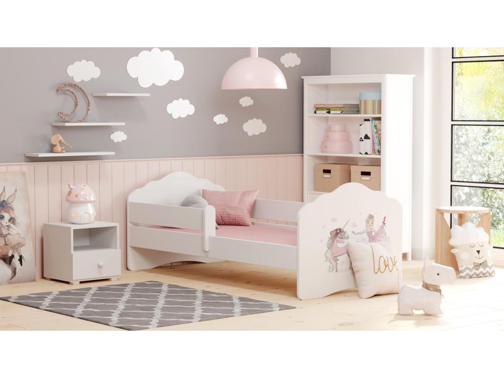Lysvia KSB001 Children's Bed 85x164x63 White USEY03688