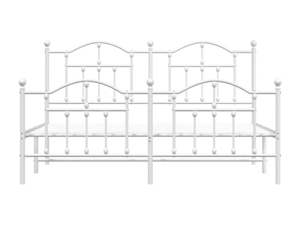 Metal bed frame without mattress and white bed legs 180x200 cm NRTJ01769