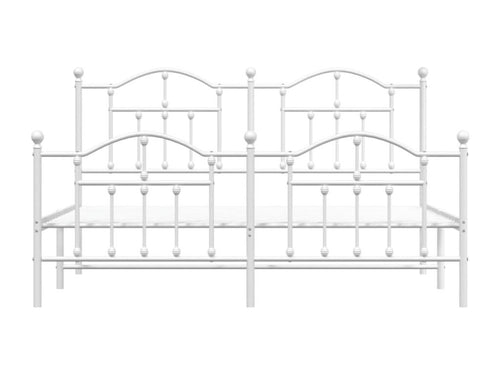 Metal bed frame without mattress and white bed legs 180x200 cm NRTJ01769