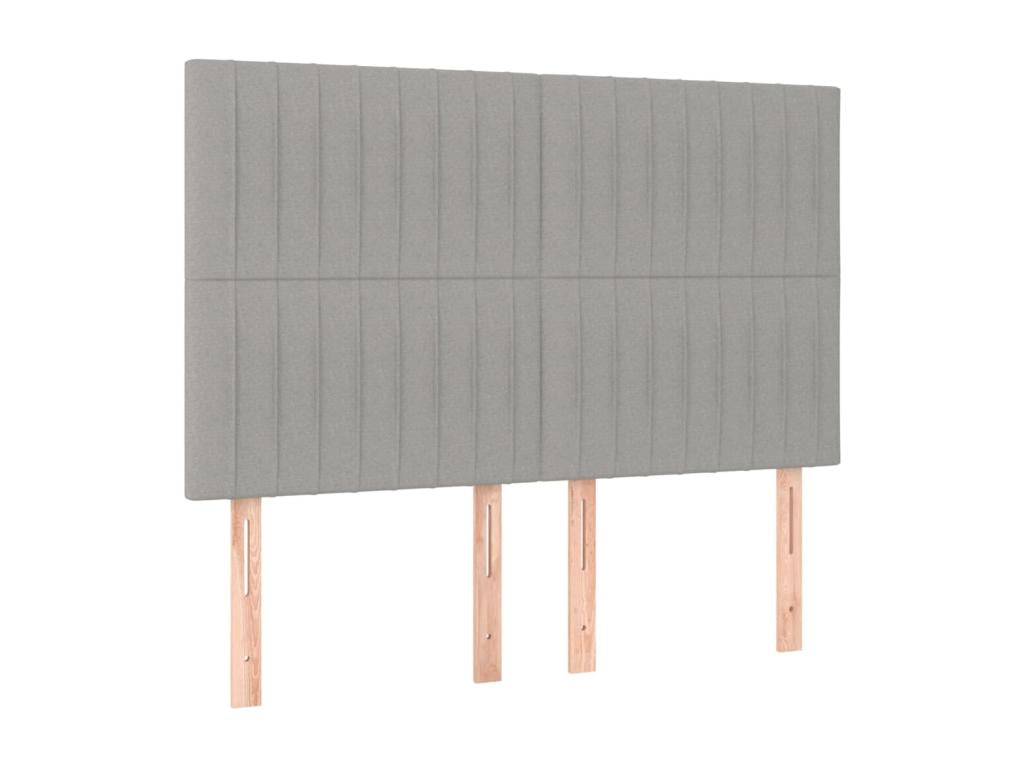 Headboards 4 pcs Light gray 72x5x78/ 88 cm Zensova VIQE94575
