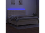 Zensova bed and mattress with LED lighting, cream color, 200x200cm, Zensova XKYY61338