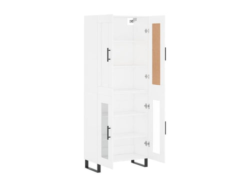 White Highboard 69.5x34x180 cm Engineered Wood ZVYX91309