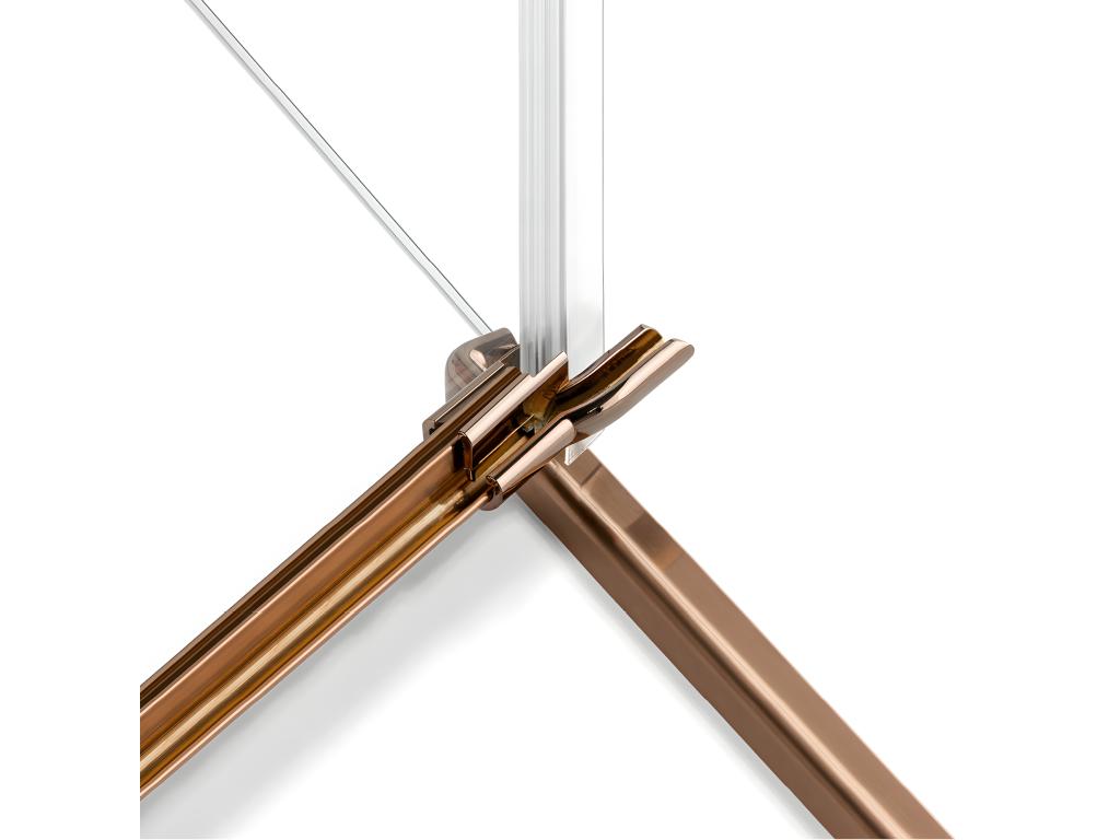 Right-hand pivoting shower enclosure 110x70 COPPER BRUSHED brushed copper color front access CIFK30582