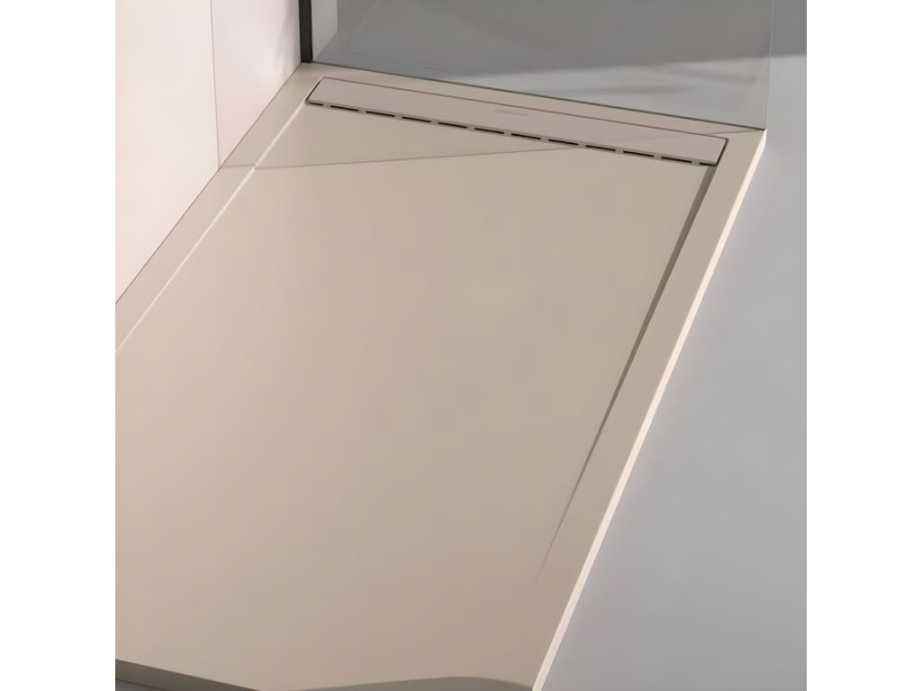 Shower tray with smooth finish and colored grid - 160x80 cm RSDE37507