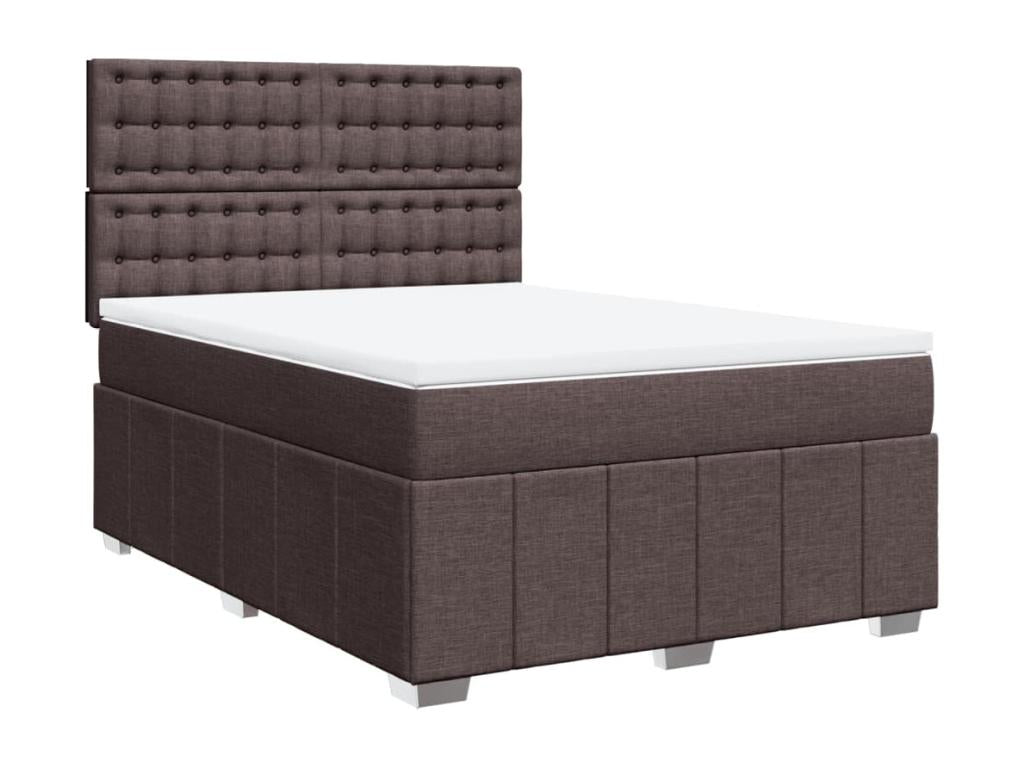Zensova bed with mattress, dark brown, 140x200 cm, NFTW32642